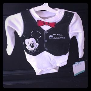 NWT Disney baby My 1stChristmas 0-3 months onesie