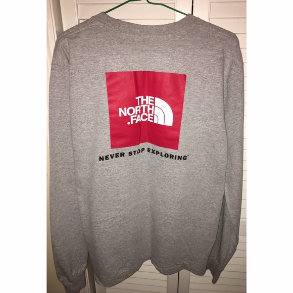 Men's grey The North Face long-sleeve T