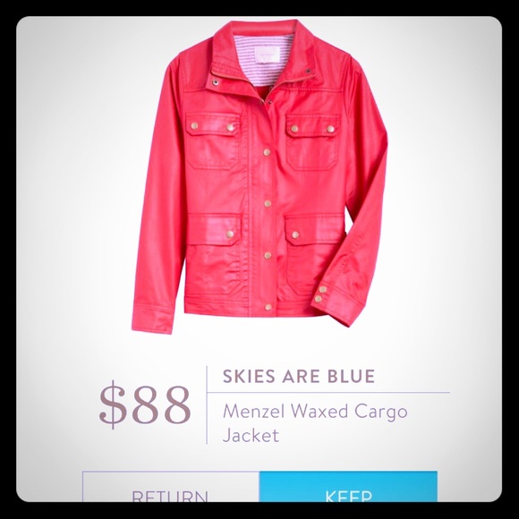 Skies are Blue Cargo jacket from stitch fix NWOT
