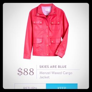 Skies are Blue Cargo jacket from stitch fix NWOT