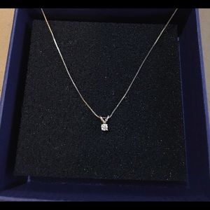 1/7 CT Diamond Solitaire Pendant in 14k White Gold