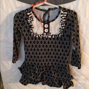 Persnickety 18mo black & cream outfit