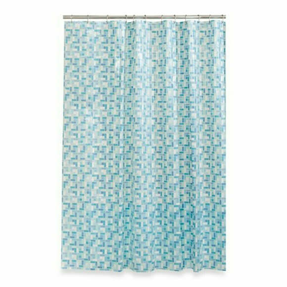Stained Glass Blue/Green Shower Curtain