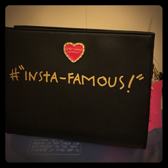 NWT Betsey Johnson Cosmetic Case in Black