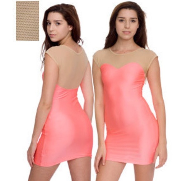 American apparel sweet heart two tone mini dress