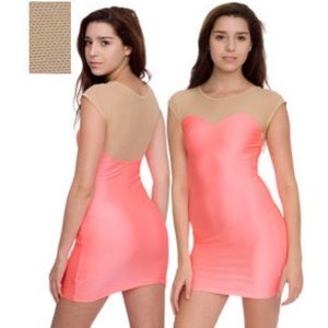 American apparel sweet heart two tone mini dress