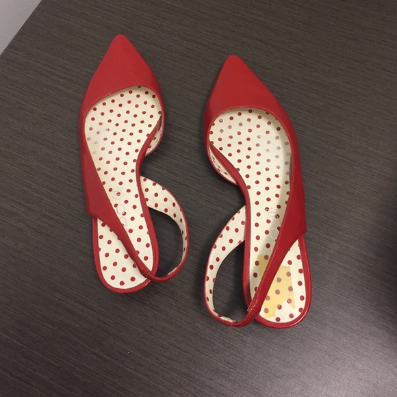 Aldo Red Patent Leather Flat with little heel