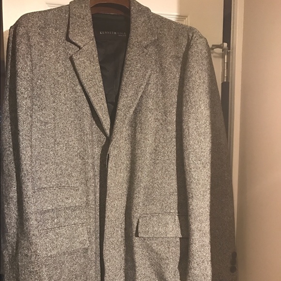 Men's Kenneth Cole Tweed Wool Car Coat
