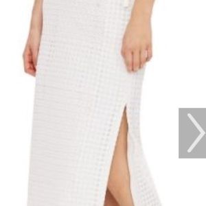 Tory Burch Crescent guipure lace cotton maxi skirt
