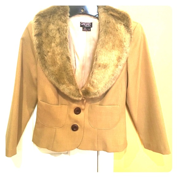 Faux fur jacket size small
