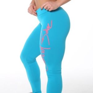 New Highwaist Booty-Scrunch Turquoise Leggings