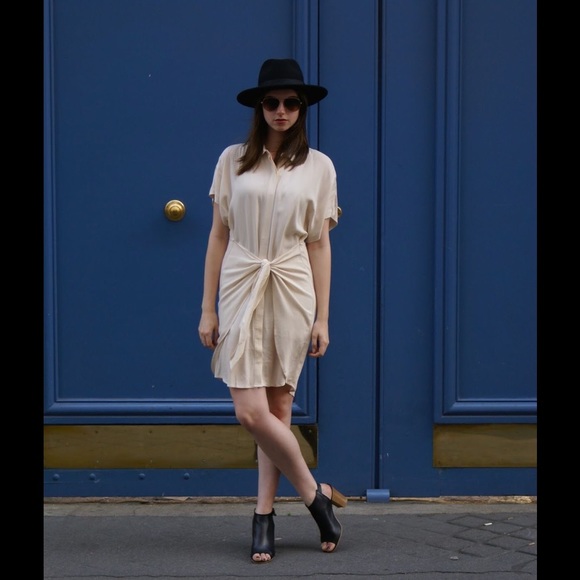 Front Tie Shirt Dress