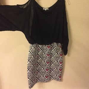 Black/pattern dress