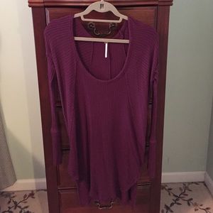 Tunic swoop neck long sleeve shirt-Free people!