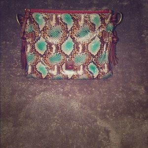Dooney  & Bourke Python embossed leather satchel