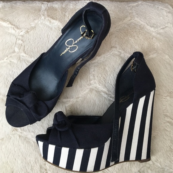 Jessica Simpson Striped Wedges