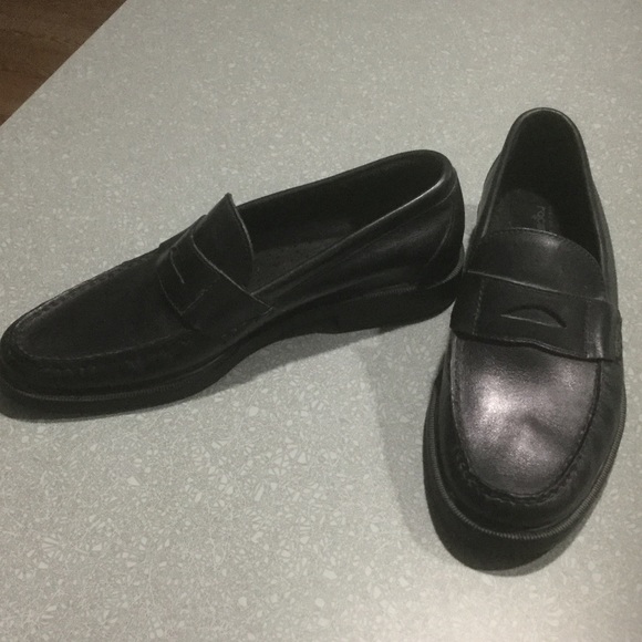 Men's Rockport Penny Loafers - Black, Size 11M