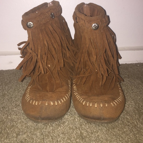 Suede moccasin booties