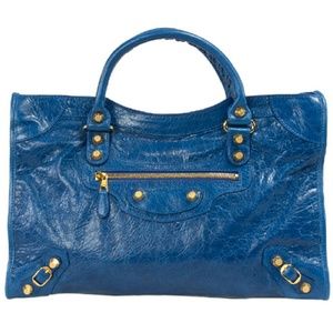 Balenciaga Giant 12 Gold City Leather Bag | Bleu