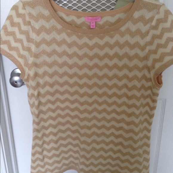 Xl gold/cream Lilly Pulitzer Sydney sweater - Picture 1 of 1