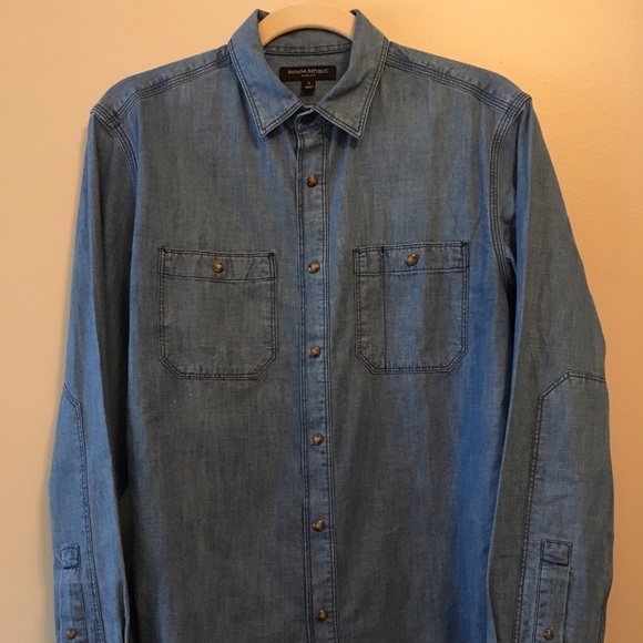 Banana republic men's denim button down