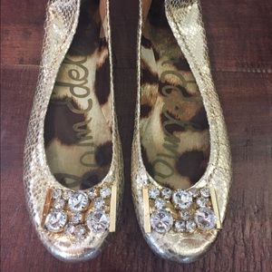 Sam Edelman Gold ballet flats