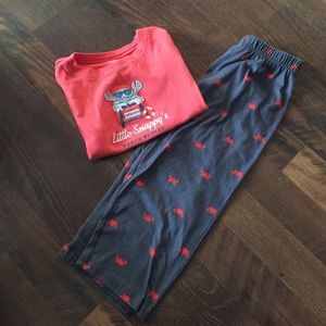 A set of boy toddler pajamas