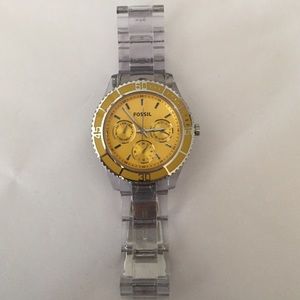 Clear Fossil Watch