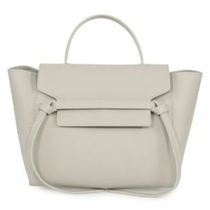 Celine Belt Bag | Light Grey Grained Leather