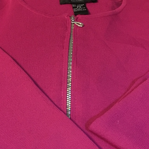 Dressy zip up the front top