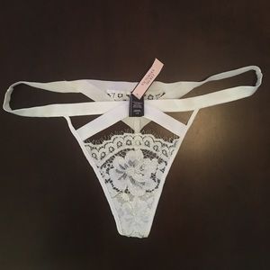 Victoria's Secret White Lace Thong