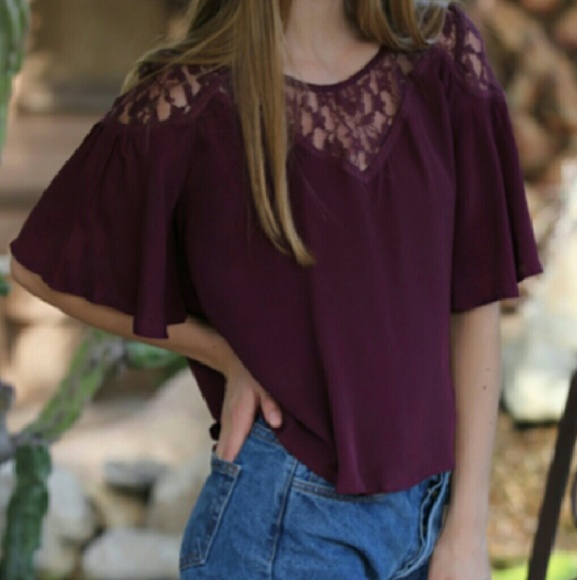 Plum Lace Top