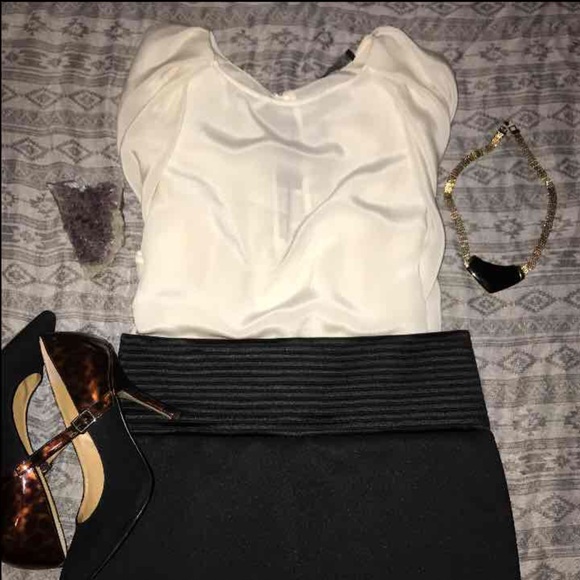 Zara Woman Studio Ivory Blouse