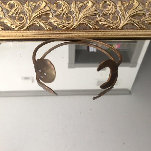 Full Moon and Crescent Moon Adjustable Cuff