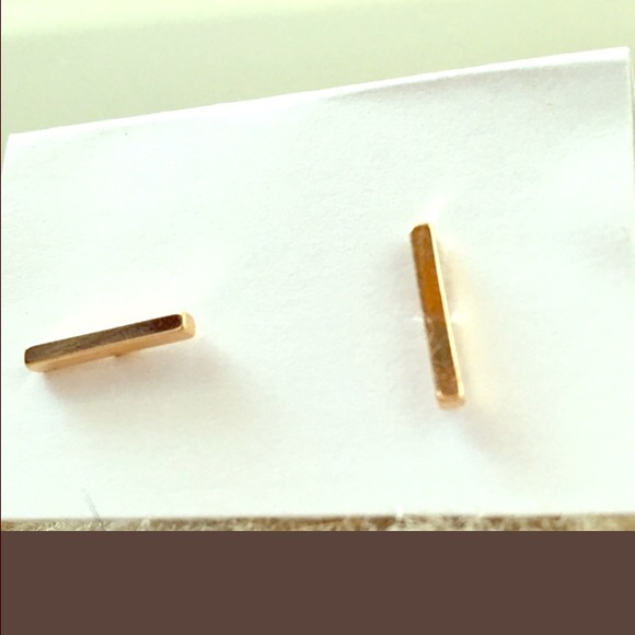 🎁Gold bar earrings - Picture 1 of 3