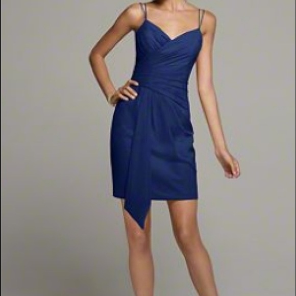 Alfred Angelo Dresses & Skirts - Alfred Angelo navy chiffon dress , like new