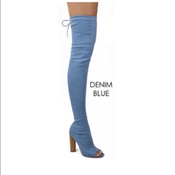 Denim blue thigh high💕 - Picture 3 of 4