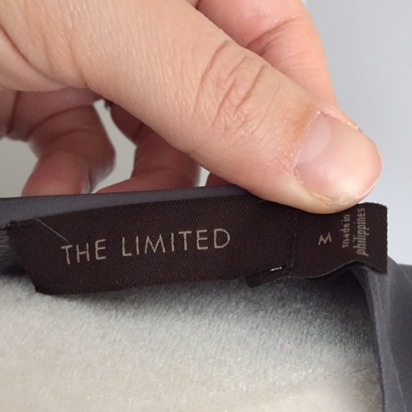 Charcoal/Silver lace detailed top from the Limited - Picture 3 of 3