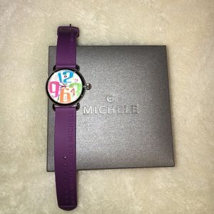Michele Grand Carousel purple watch (swiss)
