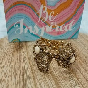 J. Crew hinged cuff bracelet statement jeweled