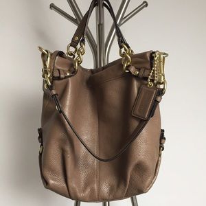 Coach Brooke Taupe Leather Handbag