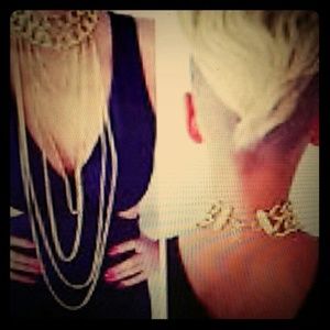 Waterfall Gold Chain Choker