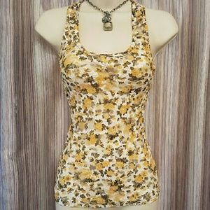 🕊GUESS FLORAL RACER BACK LACE TANK