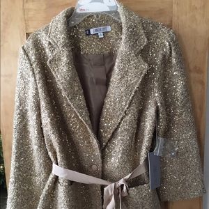 Gold Sequin Wrap Jacket
