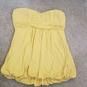Sexy, Flowy Mustard Tube Top