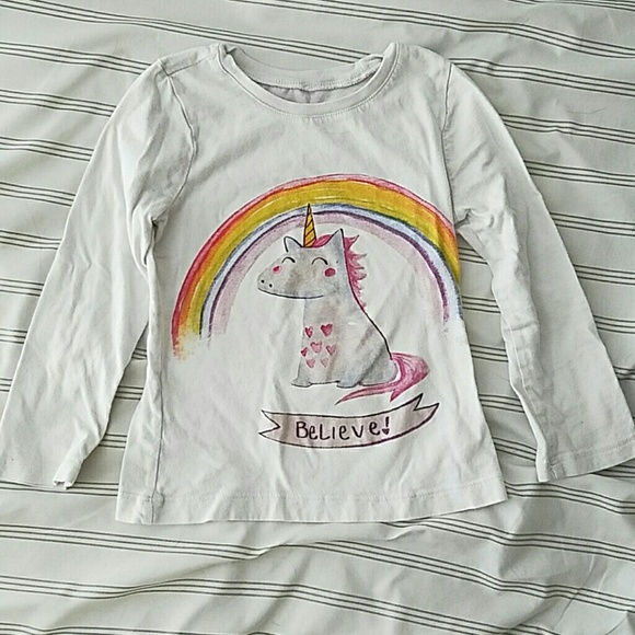 Childrens place girls xs 4 long sleeve unicorn