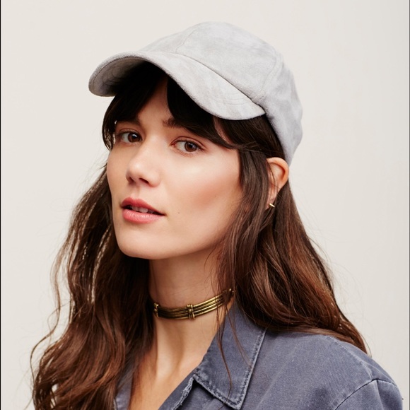 faux suede baseball cap