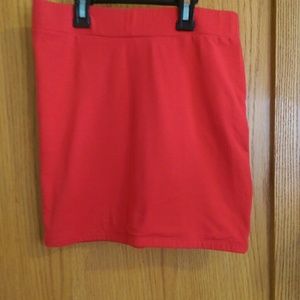 Red pencil skirt