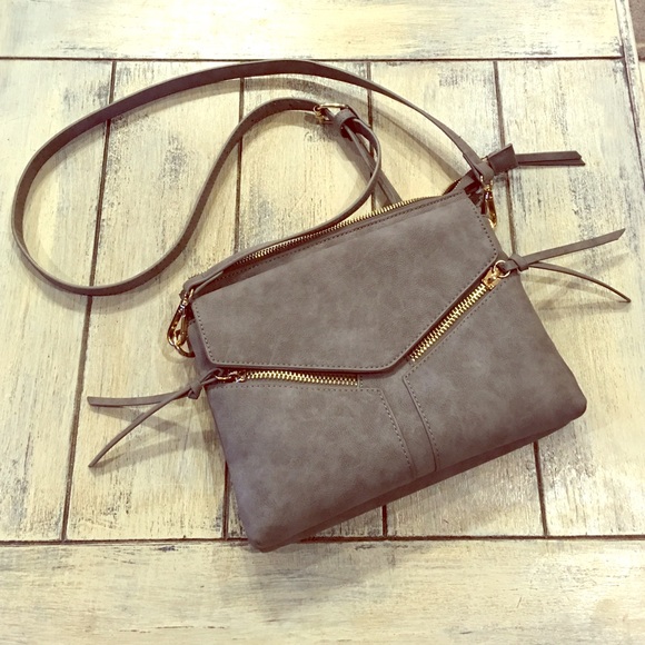 Gray Cross Body Purse