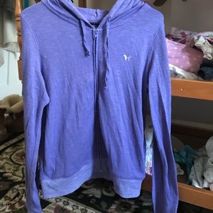 Purplish blue zip up hoodie from Victoria secrets